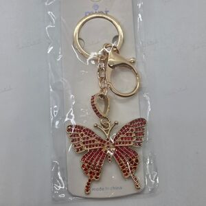 Mint Gold/Ruby Butterfly Purse/Key Holder CH200